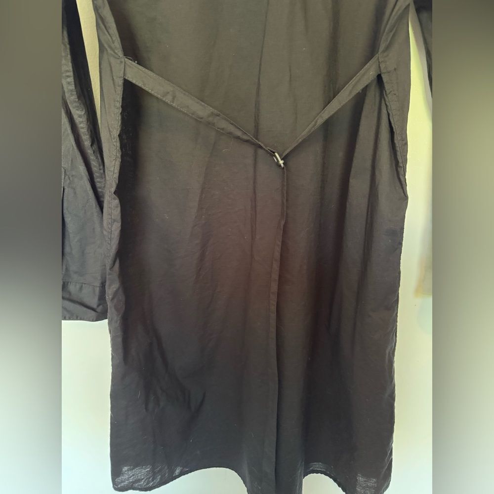 Norma Kamali Black Mini Shirt Dress Medium - Picture 5 of 7